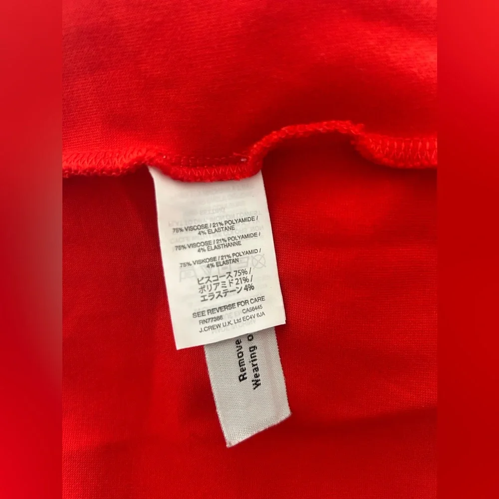 J. Crew Pleated Long Sleeve Red Knit Midi Dress - Picture 11 of 11